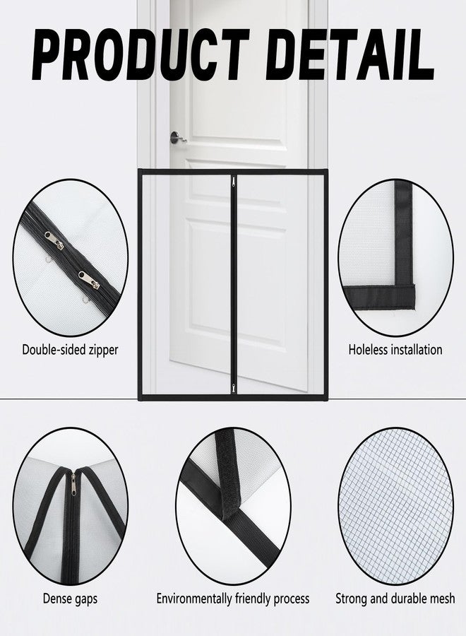BrightRow 32" H x 38" W Dog Screen Mesh Gate Portable Puppy Safety Fence No Drilling Dog Gates Indoor Outdoor Pet Safety Guard Essentials for Stairs Doorways Deck Porch Hallways Patio - Image 3